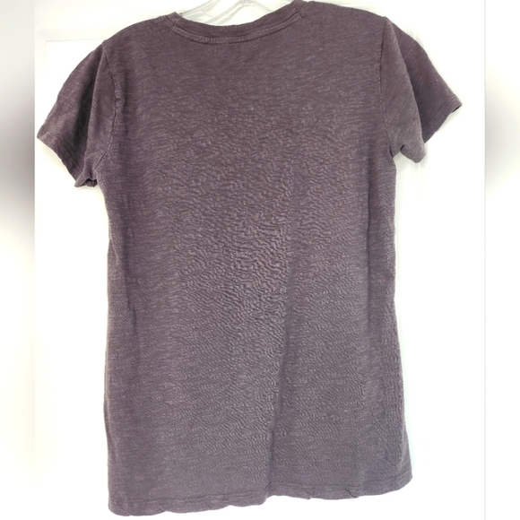 Lucky Brand gray short sleeve T-shirt with floral embroidery size Small - Picture 2 of 5